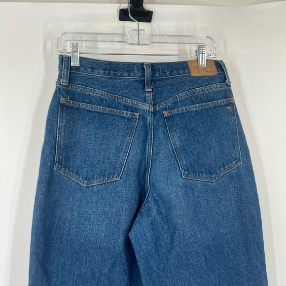 Madewell Baggy Straight Jeans in Dark Worn Indigo Wash - Picture 7 of 10